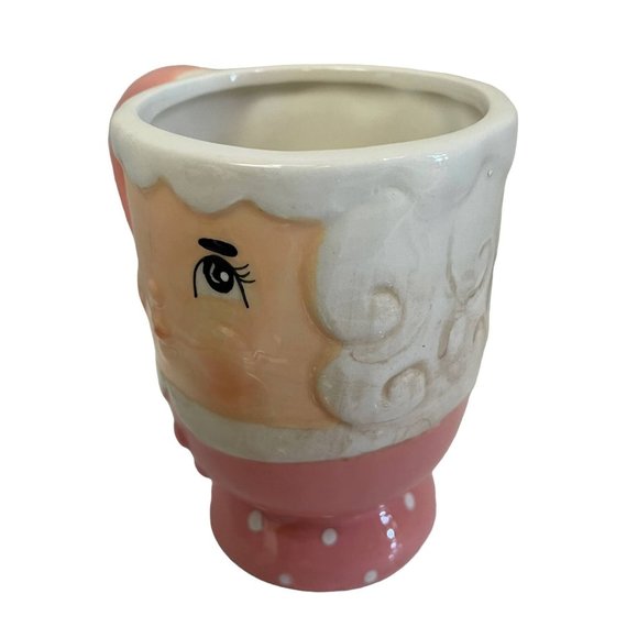 Retro JOHANNA PARKER Cup Mup Mr  Claus Ceramic Christmas Holiday Set 16oz - Picture 4 of 11